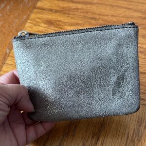 Madewell small leather zip travel pouch wallet